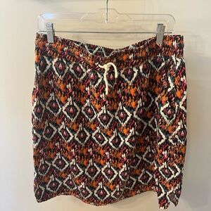 KAVU SUNRIVER Geometric Pattern XL Skirt with Drawstring Waist